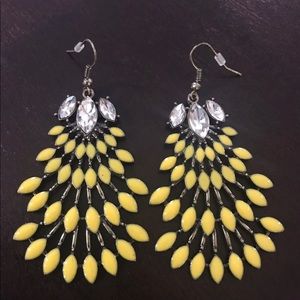 Yellow enamel earrings